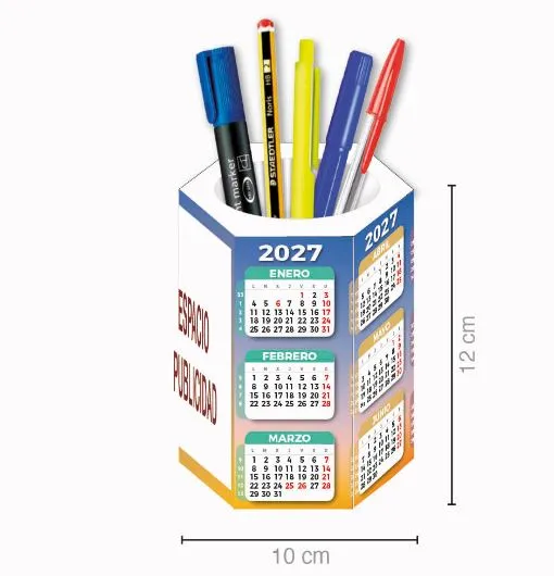[CU30] Calendario sobremesa cubilete (Números)