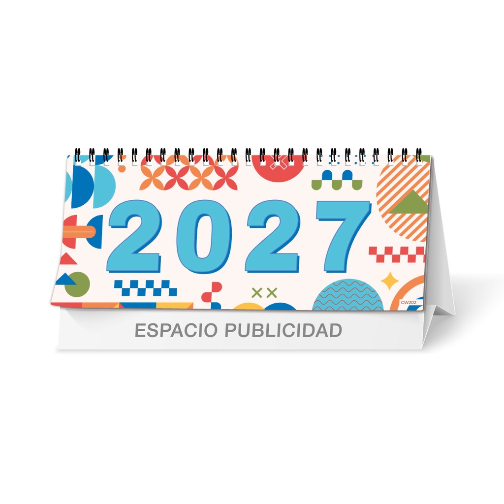 [CW202] Calendario sobremesa 22 cm. wire-0 grande (Mensual 7 H, Números)