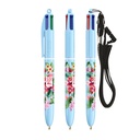 Bolígrafo BIC® 4 Colours® Pastel + lanyard